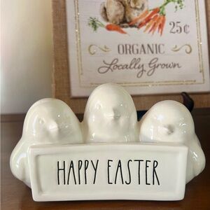 Rae Dunn White Ceramic Chick Trio